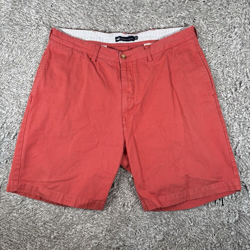 Southern Marsh Chino Shorts Mens 36 Red Preppy Golf Designer Business Work